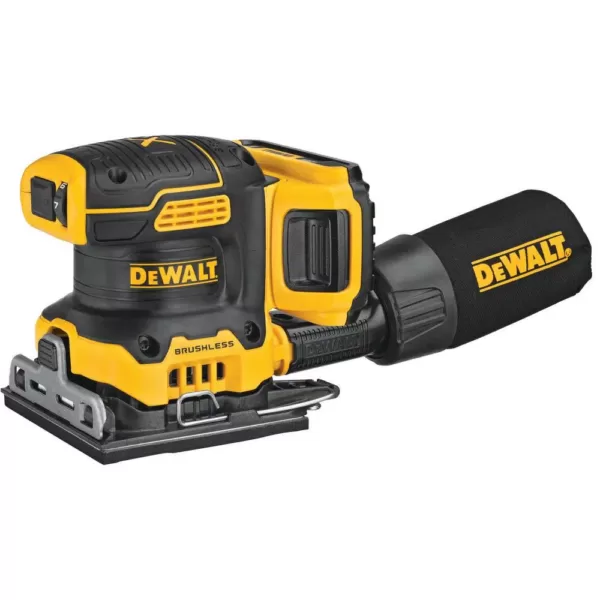 DEWALT 20-Volt MAX XR Cordless Brushless 1/4 Sheet Variable Speed Sander with (1) 20-Volt Battery 2.0Ah & Charger