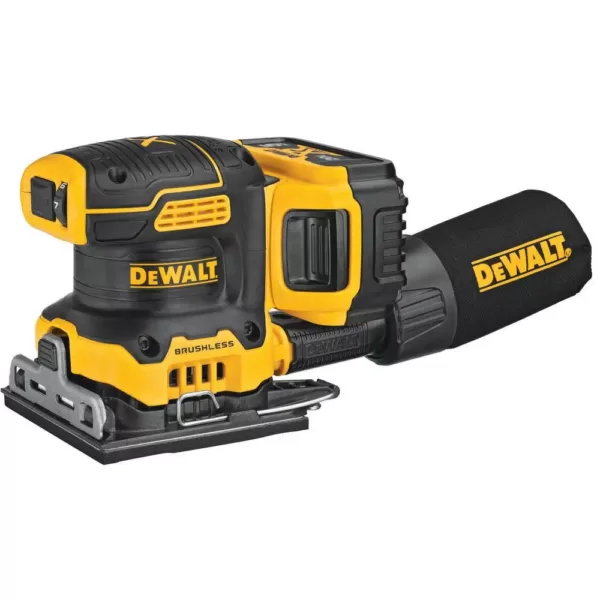 DEWALT 20-Volt MAX XR Cordless Brushless 1/4 Sheet Variable Speed Sander with (1) 20-Volt Battery 5.0Ah & Charger