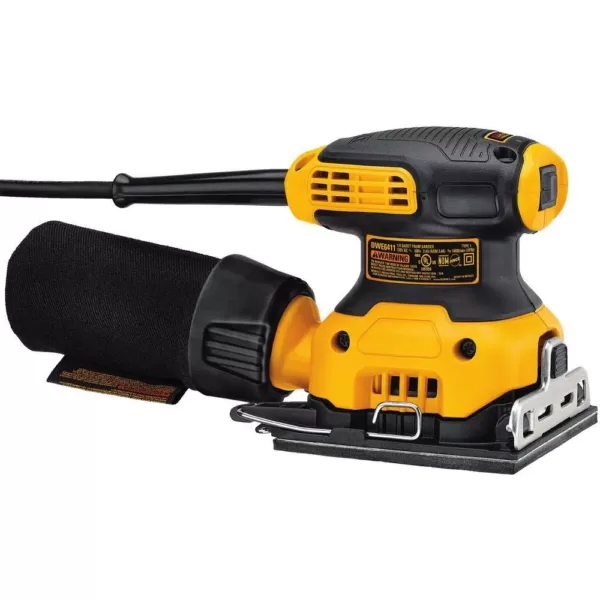 DEWALT 2.3 Amp Corded 1/4 Sheet Palm Grip Sander Kit with Contractor Bag