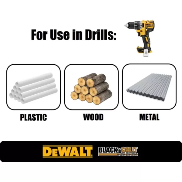 DEWALT 9/16 in. Black and Gold Drill Bit