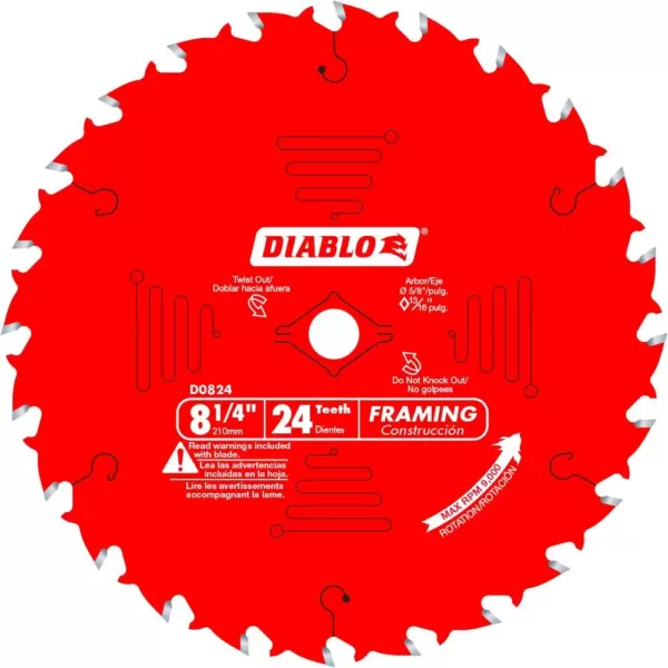 DIABLO 8-1/4 in. x 24-Tooth Framing Saw Blade