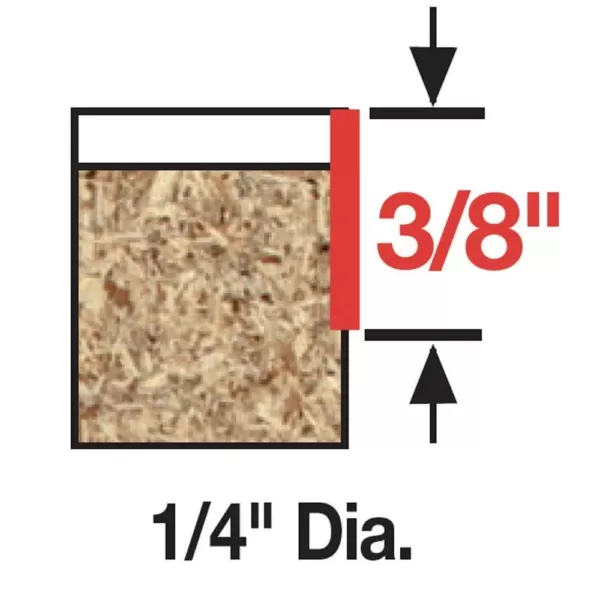 DIABLO 3/8 in. x 1/4 in. Carbide Flush Trimmer Router Bit