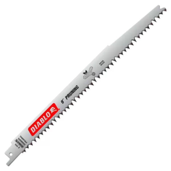 DIABLO 9 in. 5 TPI Fleam Ground-Pruning Reciprocating Saw Blade (5-Pack)