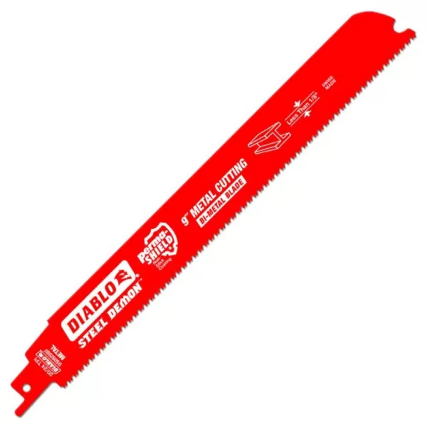 DIABLO 9 in. 20/24 Teeth per in. Steel Demon Thin Metal Cutting Reciprocating Saw Blade (25-Pack)