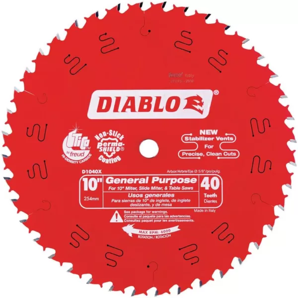 DIABLO 10 in. x 40-Tooth General Purpose Saw Blade (2-Pack)