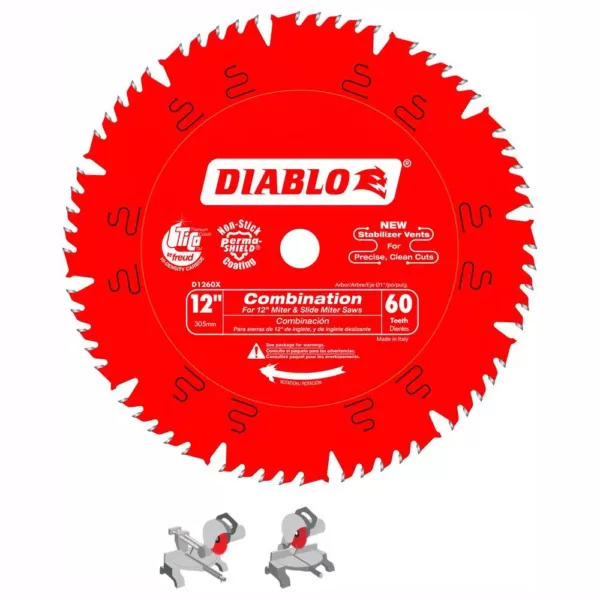 DIABLO 12 in. x 60-Teeth Combination Saw Blade