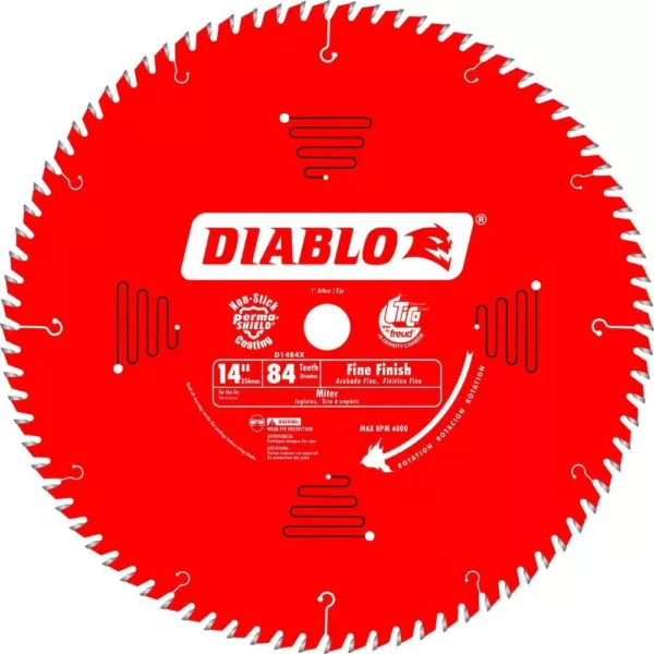 DIABLO 14 in. x 84-Tooth Fine Finish Saw Blade