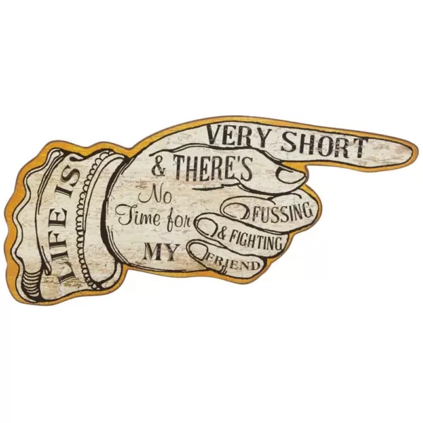 3R Studios 11.75 in. H x 24.5 in. W "Life is Short" Wall Art