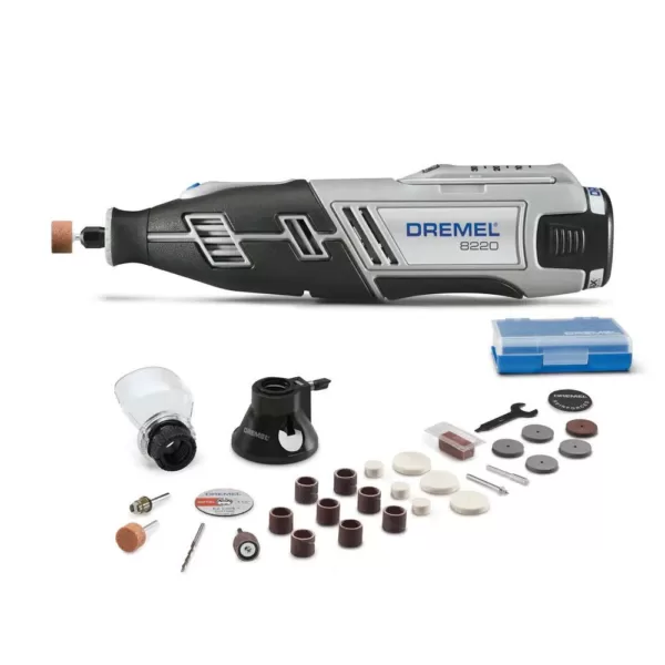 Dremel 36 in. Flex-Shaft Attachment for Rotary Tools + 8220 Series 12-V MAX Lithium-Ion Variable Speed Cordless Rotary Tool Kit