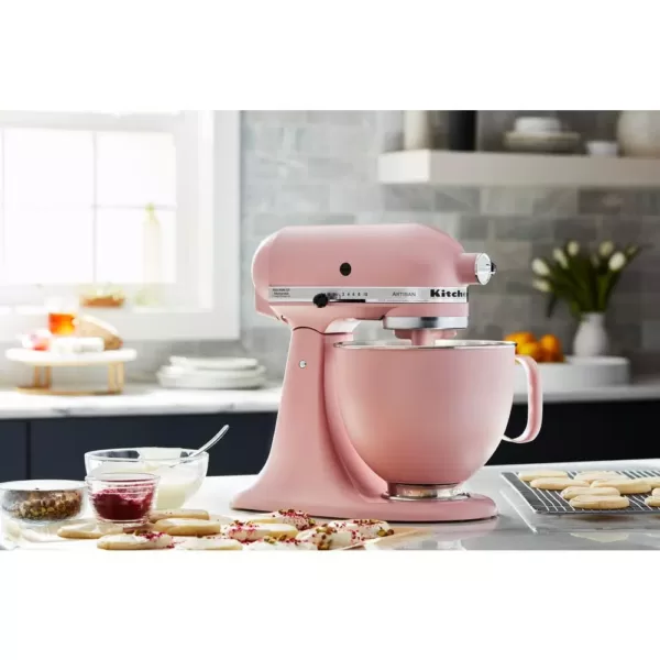 KitchenAid 5 Qt. Tilt-Head Dried Rose Colorfast Finish Stainless Steel Bowl