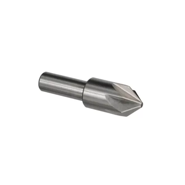 Drill America 1/4 in. 100-Degree High Speed Steel Countersink Bit with 6 Flutes