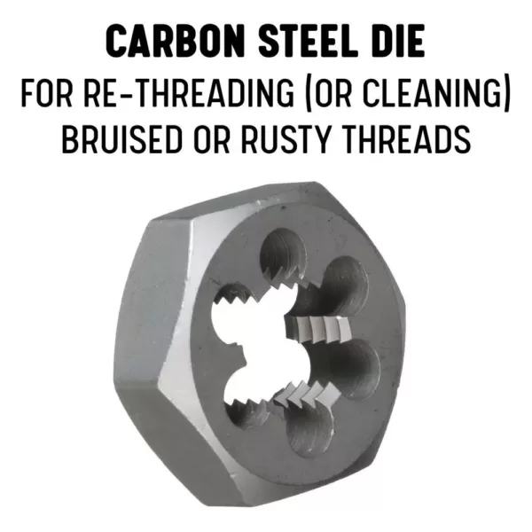 Drill America m10 x 1 Carbon Steel Hex Re-Threading Die