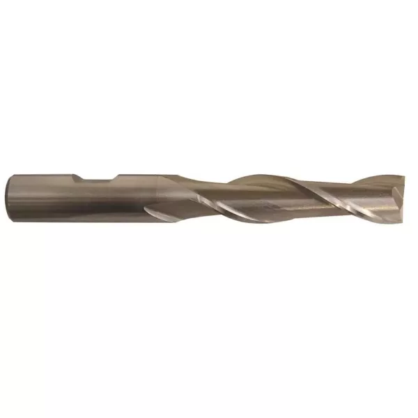 Drill America 1/4 in. High Speed Steel End Mill Specialty Bit with 2-Flutes and 3/8 in. Shank