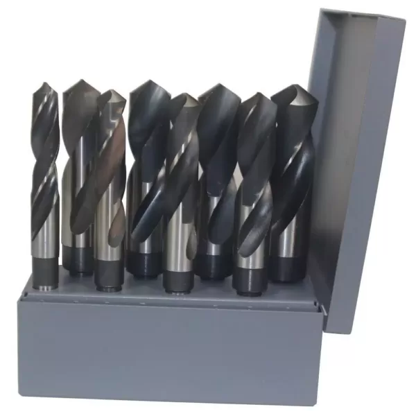 Drill America High Speed Steel Reduced Shank Drill Bit Set in Metal Case (8-Piece)