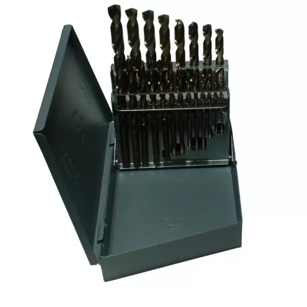 Drill America m35 Cobalt Jobber Drill Bit Set (21-Pieces)