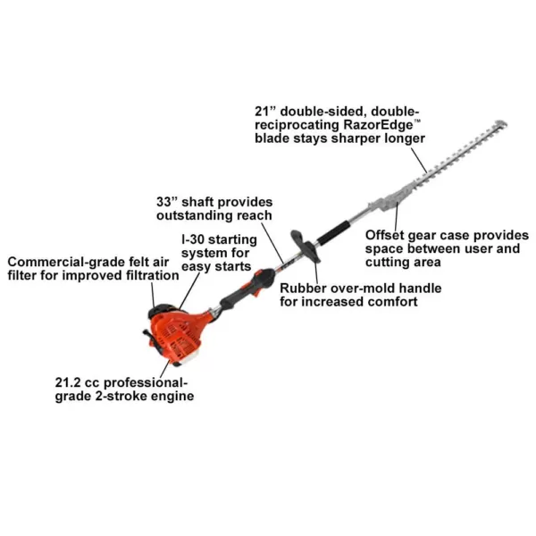 ECHO 21 in. 21.2 cc Gas 2-Stroke Cycle Hedge Trimmer
