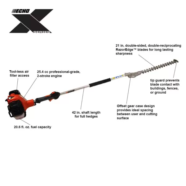 ECHO 25.4 cc 2-Stroke Gas Engine Hedge Trimmer