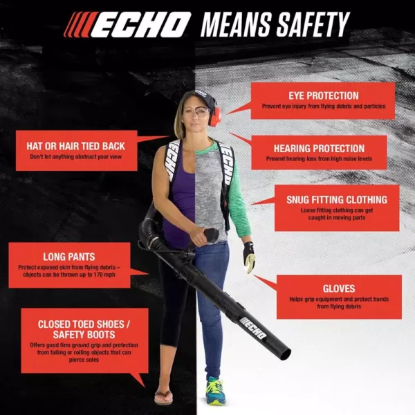 ECHO 191 MPH 354 CFM 25.4 cc Gas 2-Stroke Cycle Low Noise Handheld Leaf Blower