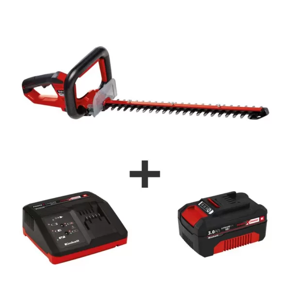 Einhell PXC 18-Volt Cordless 24 in. 2400 CPM Hedge Trimmer Kit w/ Aluminum Blade Cover (w/ 3.0-Ah Battery and Fast Charger)