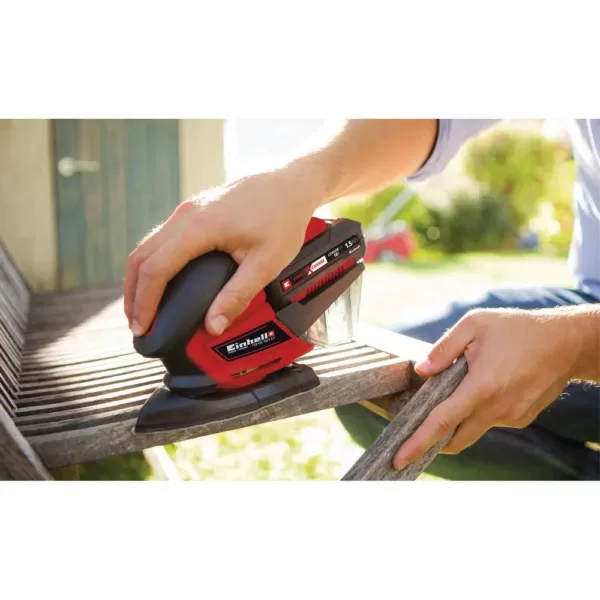 Einhell PXC 18-Volt Cordless 24000-OPM Compact Detail Palm Sheet Sander Kit (w/ 2.0-Ah Battery Plus Fast Charger)