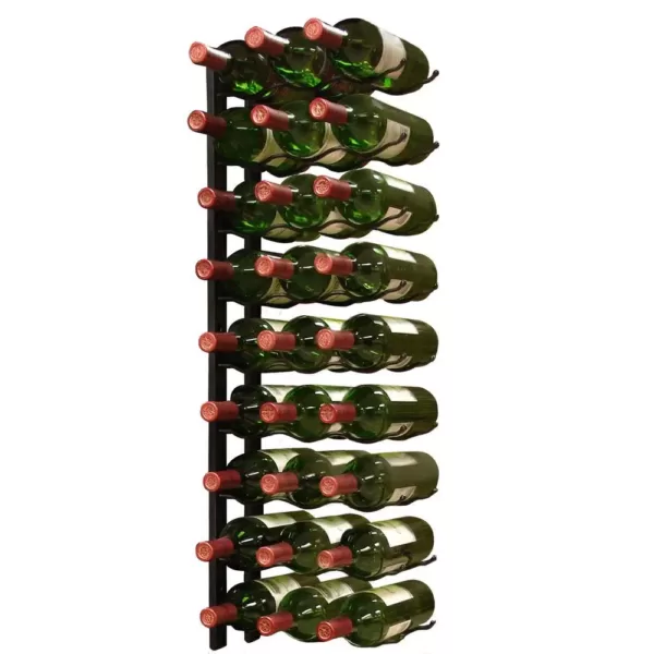 Epicureanist 27-Bottle Metal Wine Rack in Black