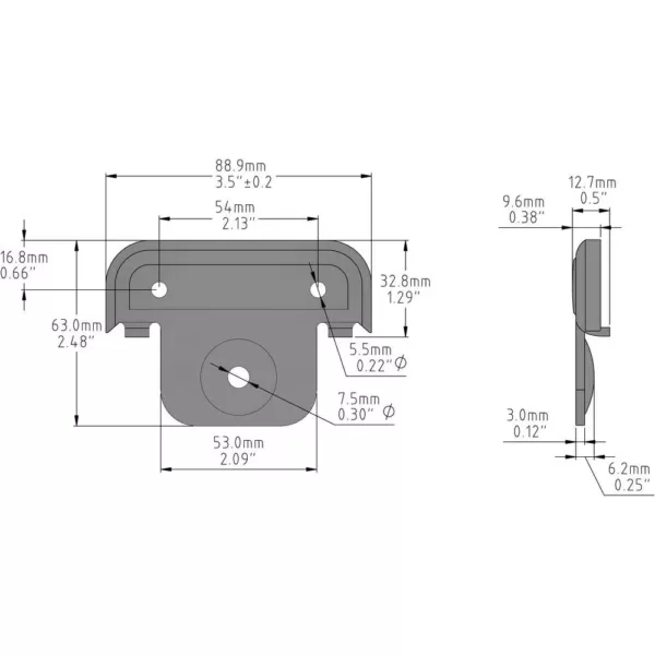 Everbilt 3-1/2 in. x 5/8 in. Radius Black Butt Marker