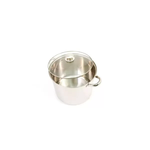 ExcelSteel 12 qt. Stainless Steel Stock Pot with Glass Lid