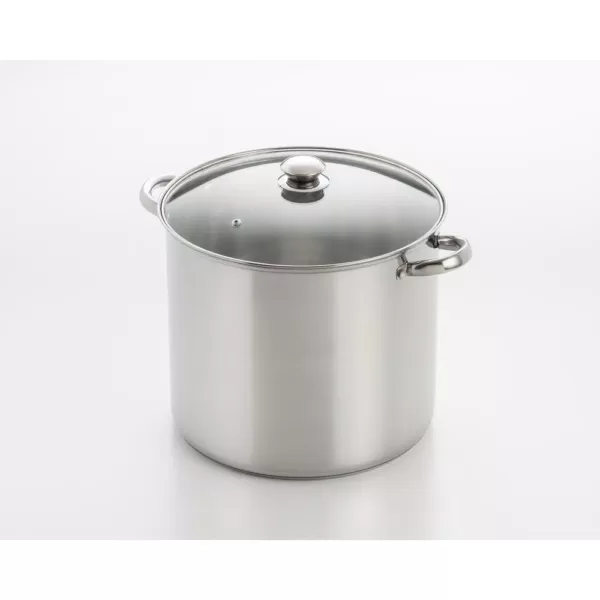 ExcelSteel 20 qt. Stainless Steel Stock Pot with Glass Lid