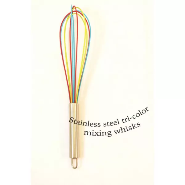 ExcelSteel Stainless Steel Tri-Color Mixing Whisks (Set of 3)