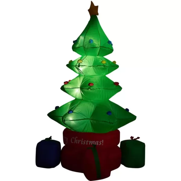 Fraser Hill Farm 6.5 ft. Christmas Tree Inflatable with Lights