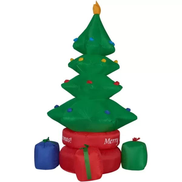 Fraser Hill Farm 6.5 ft. Christmas Tree Inflatable with Lights