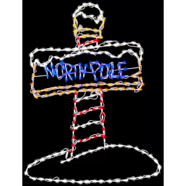 Fraser Hill Farm 48 in. Christmas North Pole Sign with LED Lights