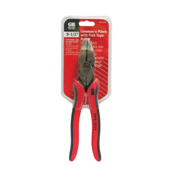 Gardner Bender 9.5 in. Linemen's Pliers with Fish Tape Puller