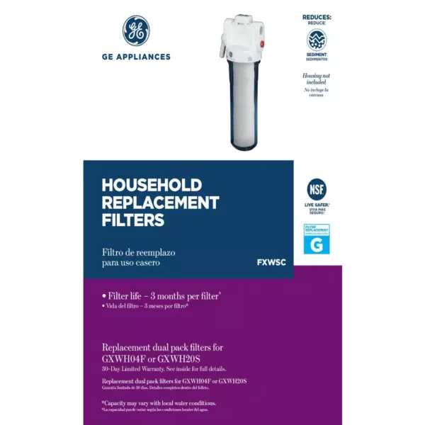 GE Universal Whole House Replacement Water Filter Cartridge (2-Pack)