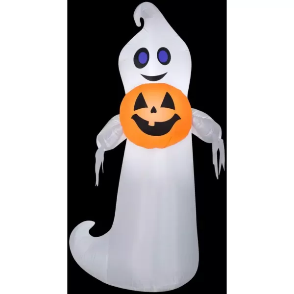 Gemmy 5 ft. H Playful Ghost Holding Pumpkin-MD Halloween Inflatable