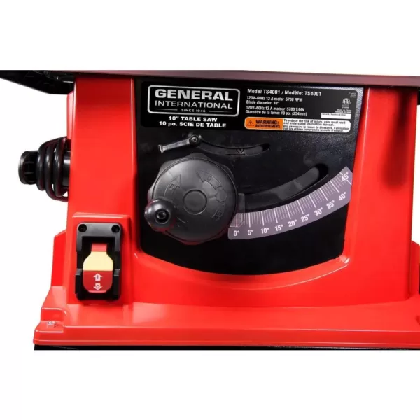 General International 13 Amp 10 in. Table Saw with Stand