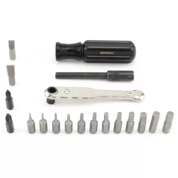 General Tools Ratchet Offset Screwdriver Set (19-Piece)