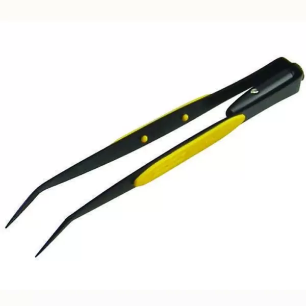 General Tools Bent Tip Lighted Tweezers