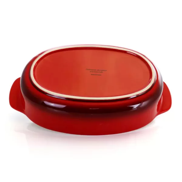 Gibson 2.5 Qt. Red Stoneware Bake Pan