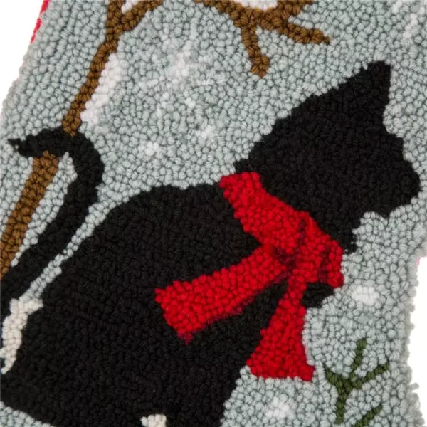 Glitzhome 21 in. Polyester and Acrylic Hooked Cat and Dog Stocking (2-Pack)