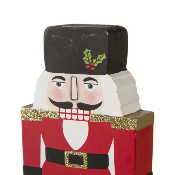 Glitzhome Wooden/Metal Nutcracker Stocking Holder (Set of 2)