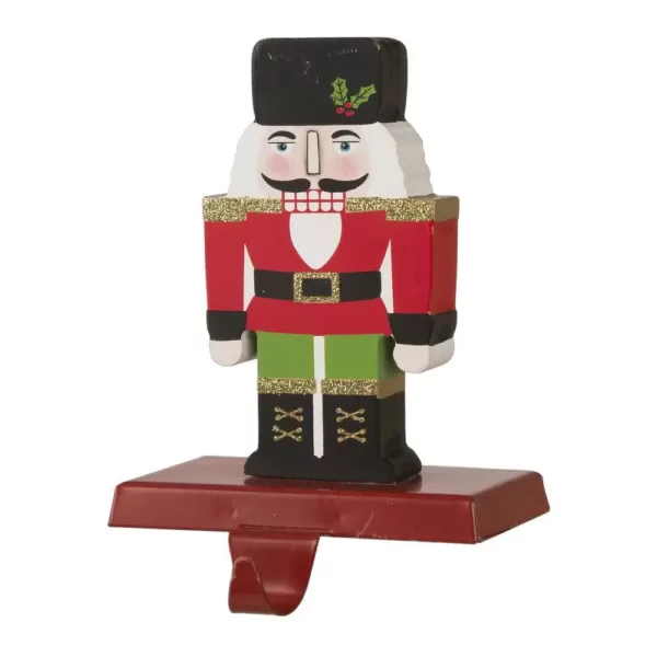 Glitzhome Wooden/Metal Nutcracker Stocking Holder (Set of 2)