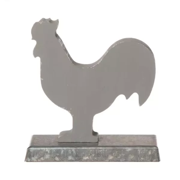 Glitzhome 6.1 in. L Galvanized Metal Cock Stocking Holder