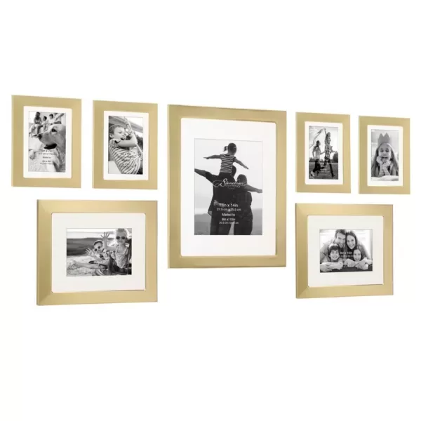 Stonebriar Collection Decorative Stamped Gold Picture Frame Set (Set of 7)