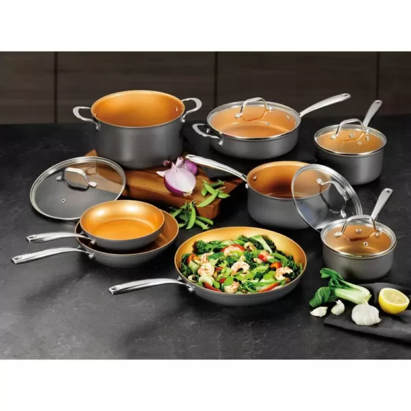 Gotham Steel Pro 13-Piece Hard Anodized Aluminum Ti-Ceramic Nonstick Ultimate Cookware Set