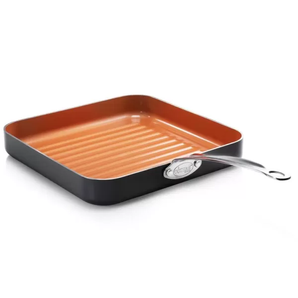 Gotham Steel 10.5 In. Ti-Ceramic Non-Stick Square Grill Pan