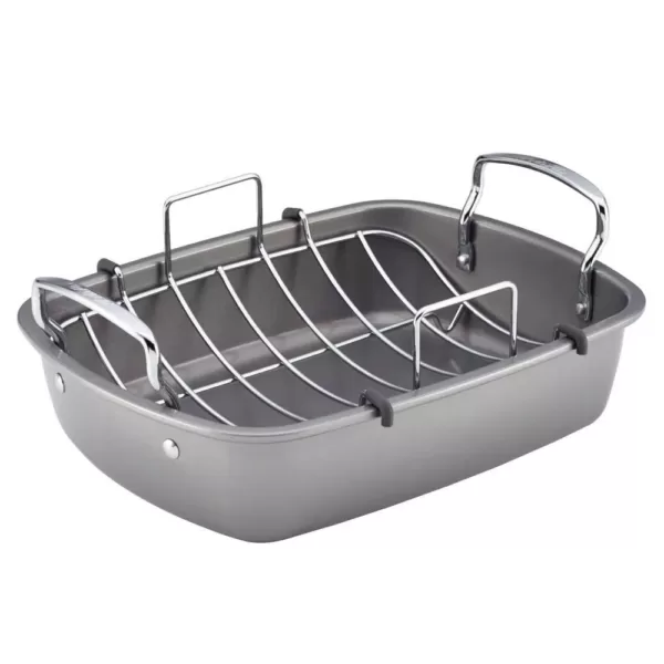 Circulon 17 in. x 13 in. Nonstick Bakeware Roaster with U-Rack