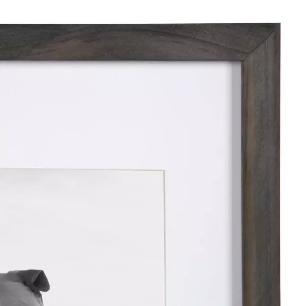 DesignOvation Gallery 14 in. x 18 in. Matted to 11 in. x 14 in. Gray Picture Frame (Set of 2)