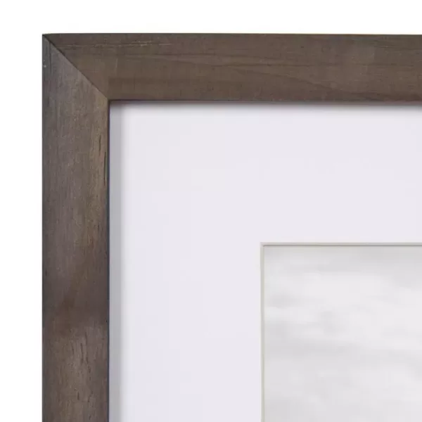 DesignOvation Gallery 8 in. x 10 in. Matted to 5 in. x 7 in. Gray Picture Frame (Set of 4)