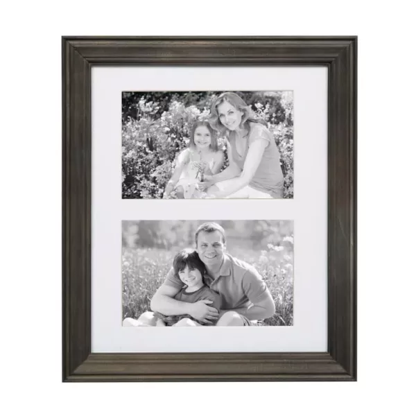 Kate and Laurel Bordeaux Charcoal Gray Wood Picture Frame (Set of 10)